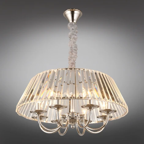 Подвесная люстра Aployt Lucretia APL.748.03.08 (220V, хрусталь, на цепи, свеча, круглые)