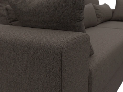 Диван угловой Майами правый угол (Коричневый/Рогожка) Лига Диванов арт.121158