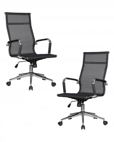 Набор 2 шт Офисное кресло для персонала DOBRIN CARTER (чёрный) LMR-111B-N