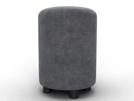 Пуф 001 (ДСП,Фанера/Пластик/Велюр/Темно-серый) Лига Диванов 132486
