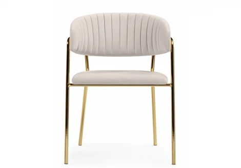 Обеденный стул Woodville Kamelia бежевый / золотой
