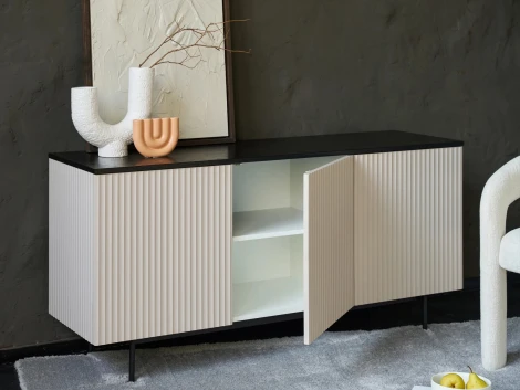 Сервант Mikko 3х-дверный ОГОГО Обстановочка! 903125 (МДФ,Шпон/Терракотовый)