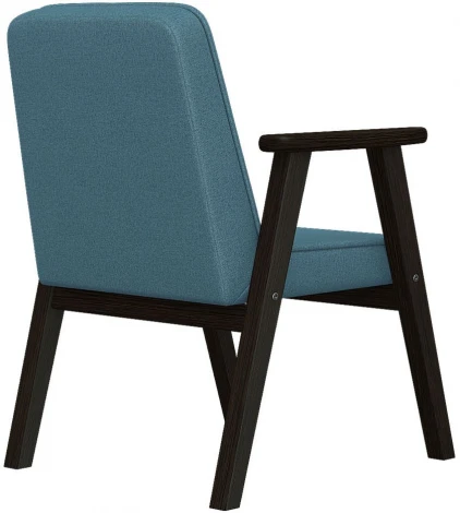 Кресло Ретро ткань голубой, каркас венге от фабрики Mebelik