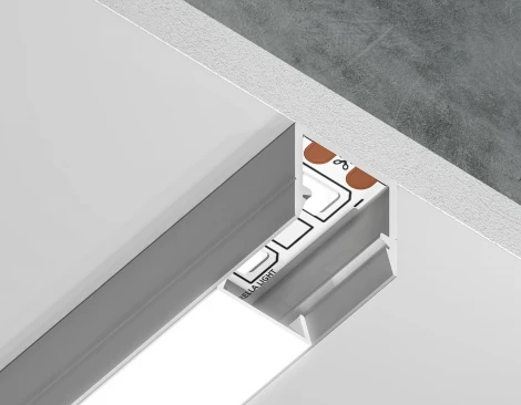 Алюминиевый профиль накладной 10*10 для светодиодной ленты до 8мм Ambrella Alum Profile GP1650AL
