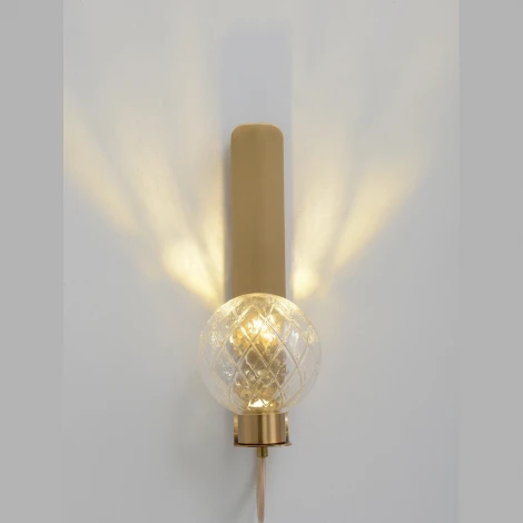 Бра Crystal Lux BELLA AP1 BRASS (LED, 220V, шар)