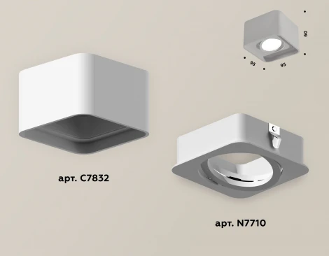Накладной точечный светильник Ambrella Techno XS7832010 (220V, куб)