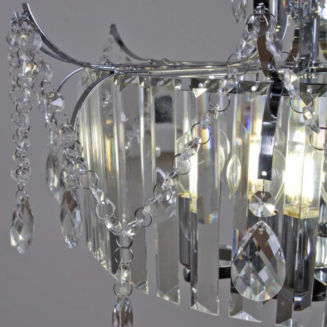 Подвесная люстра хрустальная Reluce 51159-0.4-08 CR (220V, на цепи)