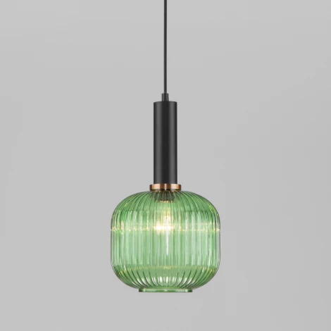 Подвесной светильник Eurosvet Bravo 50182/1 зеленый (220V, на проводе, шар)