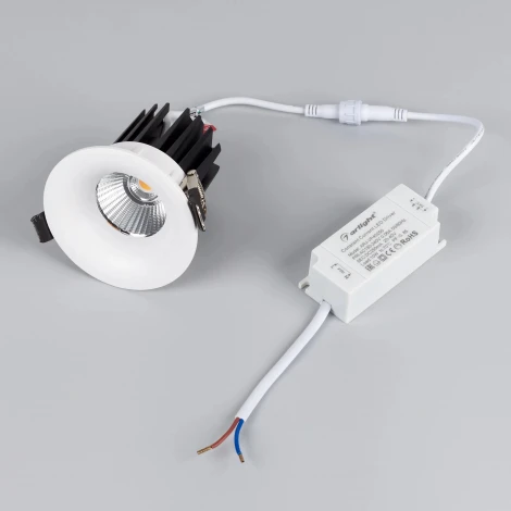 Встраиваемый точечный светильник MS-FOGGY-BUILT-R86-10W Warm3000 (WH, 36 deg, 230V) (Arlight, IP54 Металл) 044610 (LED)