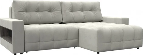 Диван угловой с полками Лига-053 НПБ Лига Диванов (Велюр) арт.128945