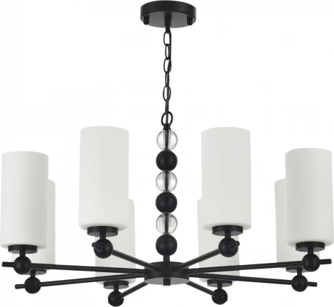 Подвесная люстра ST Luce SL2003 SL2003.403.08 черный/белый E27 8*40W (220V, на цепи)