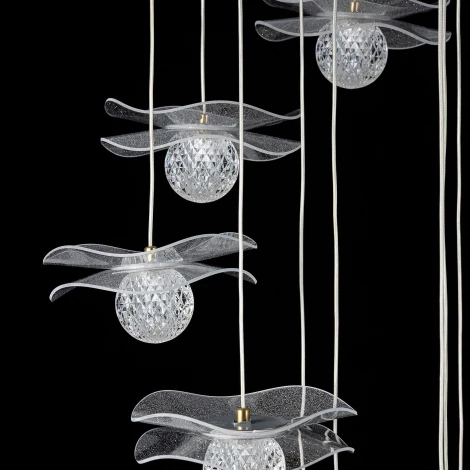 Подвесная каскадная люстра светодиодная Citilux Signature CL247057 (шарики)