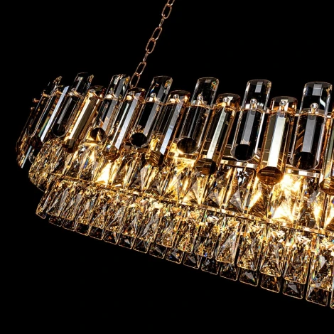 Подвесная люстра хрустальная Modelux ML.9006.1200 GD-BR