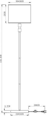 Торшер Arte Lamp North A5896PN-1CC