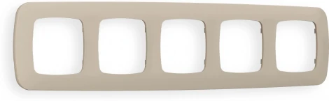 Рамка Ambrella Volt OMEGA Ecta (Серо-бежевый матовый) 5-ая OF140365