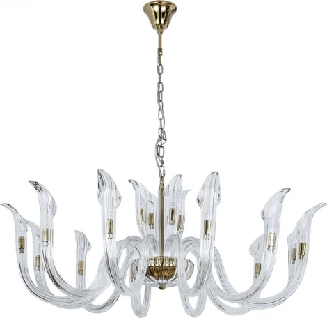 Подвесная люстра Newport 3650 3654+12/C gold (220V, на цепи)