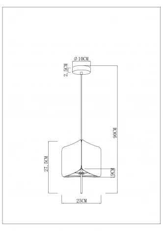 Подвесной светильник Arte Lamp Trixie A7084SP-1BK (220V, на проводе)
