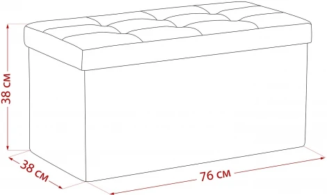 Пуф Leset Леда складной с крышкой (МДФ,Велюр) арт.4687205442192