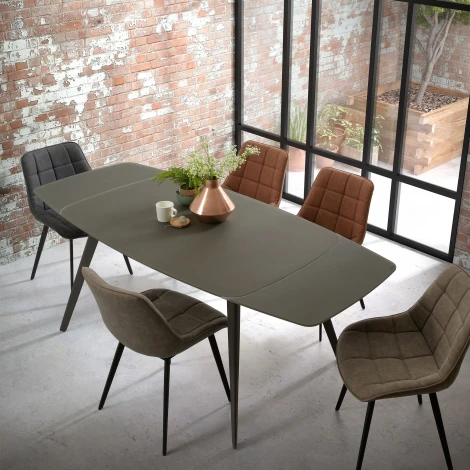 Обеденный стул La Forma (ex Julia Grup) Adam (Бежевый/ Пена,Сталь,Фанера)