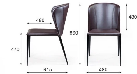 Стул Albert, кожа антрацит Top Concept ALBERT 2001000000241