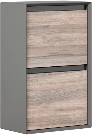 Обувница Флекс, Оникс Серый/Белый/Вяз дымчатый, Любимый дом