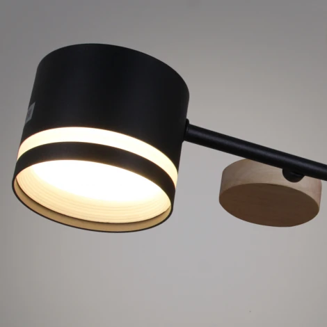 Потолочная люстра на штанге Reluce 68730-0.3-08 GX53 BK+WOOD