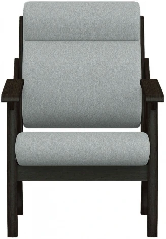 Кресло Вега 10 ткань серый, каркас венге Mebelik арт.007542