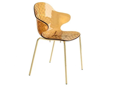 Стул Saint Tropez Calligaris металл Янтарный P276 поликарбонат