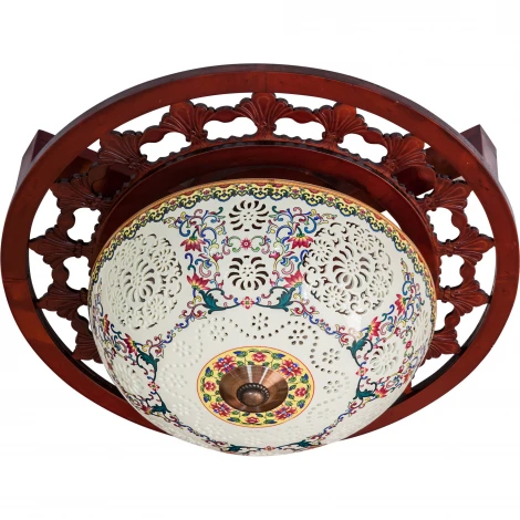 Потолочная люстра N-Light 6025 6025-3B красное дерево