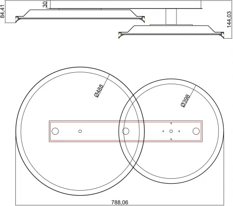 Светильник потолочный светодиодный Stilfort Alumin 4016/05/02C (регулировка яркости, 220V, пульт управления, круглые)