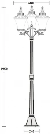 Наземный фонарь Oasis Light ELBA 86408B/15 Bl (220V, IP44)