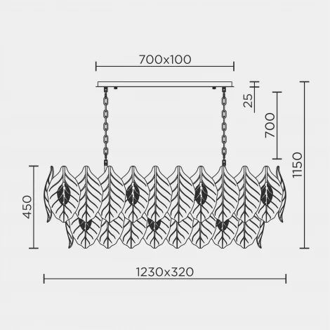 Подвесная люстра Modelux ML.6770.1230 GD