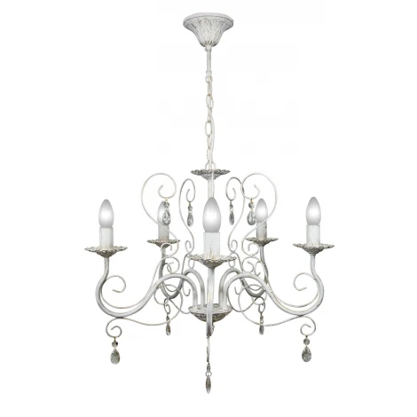 Люстра подвесная Day&Night, 5 ламп, белый с золотом и прозрачным