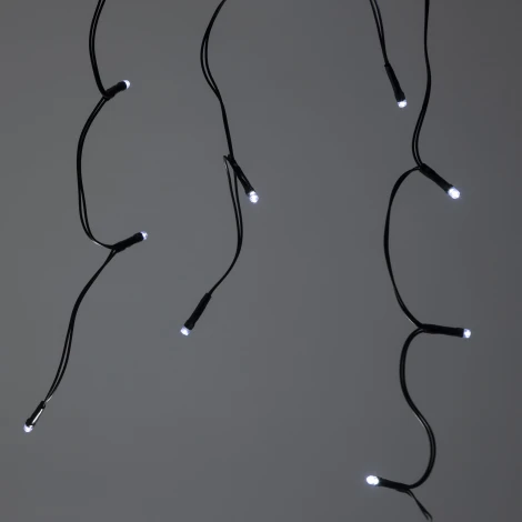 Садовая гирлянда светодиодная на солнечной батарее Бахрома холодный свет 2,4x0,5 м ЭРА ERASF22-29