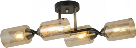 Потолочная люстра на штанге ILLUMICO IL8148-4COU-79 BK BR (220V)