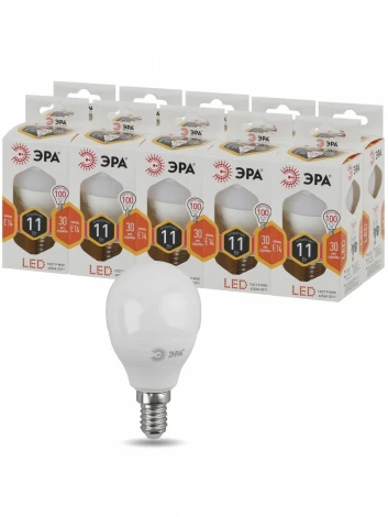 Лампочка светодиодная E14 11W ЭРА LED P45-11W-827-E14