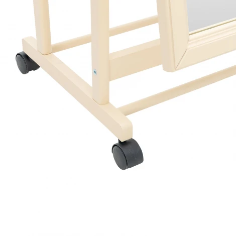 Вешалка с зеркалом Leset Сиэтл (Массив бука,Металл,Пластик/Слоновая кость) арт.2000000092362