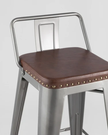 Стул полубарный Stool Group TOLIX SOFT серебристый УТ000001291