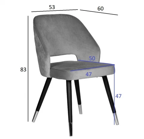 30C-1205-1 TER Стул велюр терракотовый 53*60*83см Garda Decor
