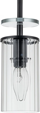 Подвесной светильник Escada Avolto 10191/1S 1х40Вт Е14, металл/стекло, черный (220V, на проводе, круглые)