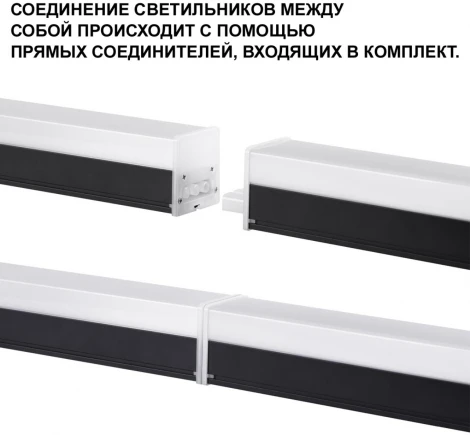 Светильник линейный Novotech Bits 359110, IP20 LED 20W 4000K черный (220V)