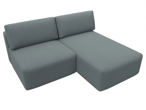 Диван угловой модульный Лига-060 НПБ угол универсальный (ЛДСП,Брус,Фанера/Пластик/Рогожка/Серый) Лига Диванов 129715