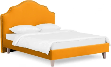 Кровать Queen II Victoria L 1600 ОГОГО (арт.637332), (Ткань/Желтый)