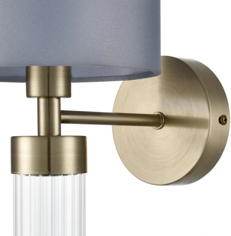 Бра Lumion Damona 8108/1W латунь титаниум/серый, металл/текстиль/стекло E14 40W 220V