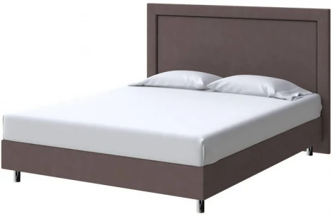 PROxSON Кровать London Boxspring Standart (Ткань: Рогожка Тетра Брауни) 120x200