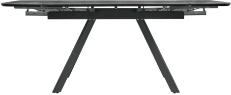 Стол Arthur раскладной 120-184x80x75см, керамогранит серый мрамор Greys Grey, чёрный Bradex Home арт.RF 0656