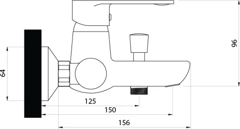 Смеситель Славен Коттедж Л30 для ванны с душем