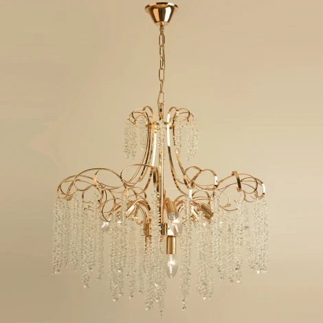 Подвесная люстра хрустальная Reluce 08286-0.4-08 FG (220V, на цепи)