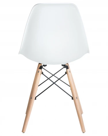 Набор 4 шт Стул обеденный DOBRIN DSW (ножки светлый бук, цвет белый (W-02))