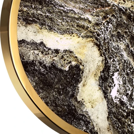 Настенно-потолочный светильник Odeon Light Bergi 5079/30L зол/серо-бежевый/металл/натур.камень/акрил с переключ.цветов.темпер. LED 30W 3000К/4000K/6000K (220V, круглые)